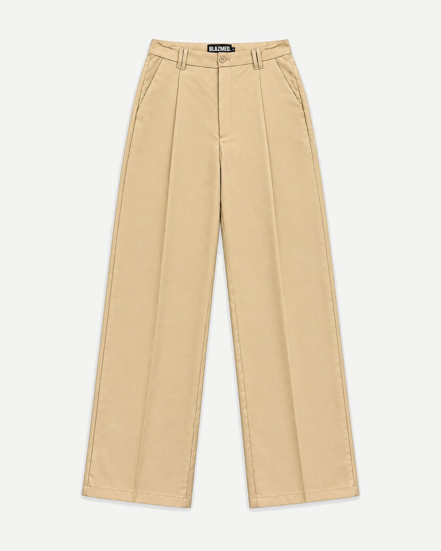 PANTALON PINZAS MARRON - Blazmed
